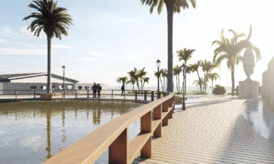 Imagem do projeto mostra como ficará a nova área de lazer da Lagoa do Baú, com deck, calçadão e paisagismo ao redor da margem
