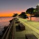 Nascer do Sol na orla de Camburi nesta sexta-feira, 27 de junho de 2025