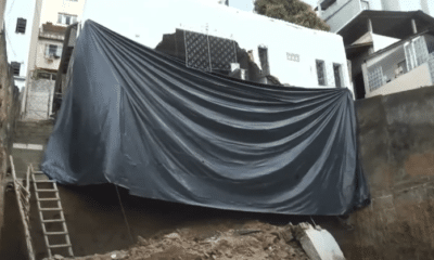 Parte de casa desaba no Centro de Colatina após obra sem licença