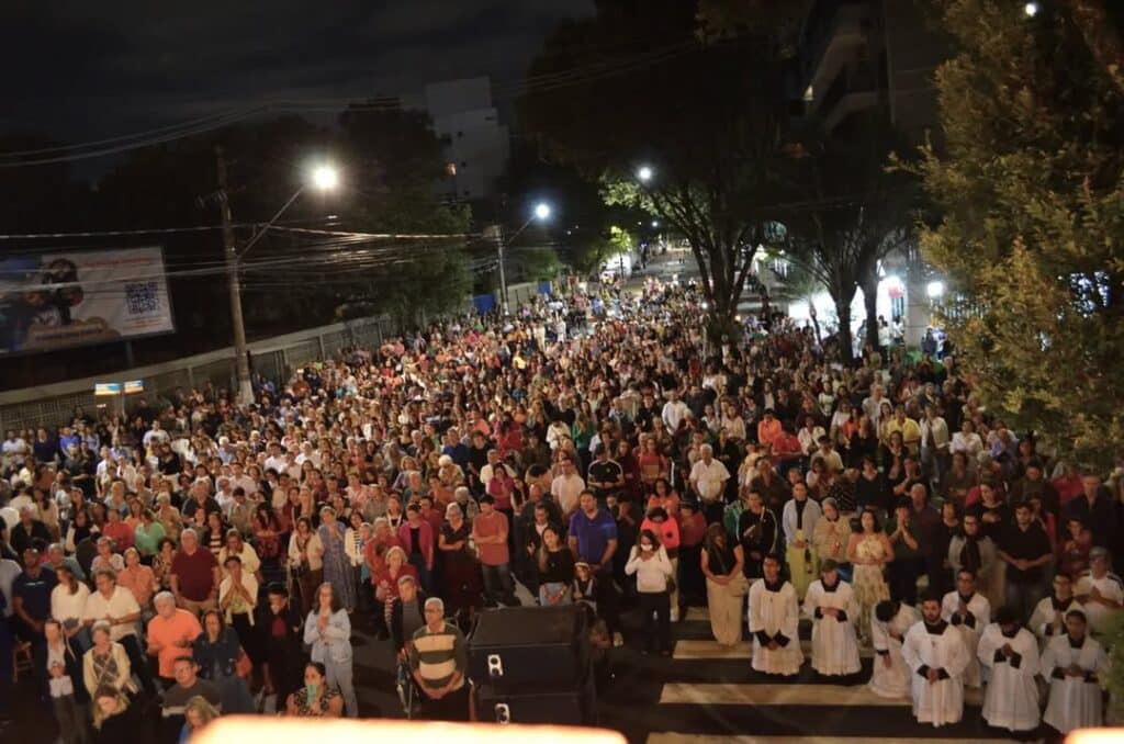 Tapete de Corpus Christis da Paróquia São Francisco, em Vitória