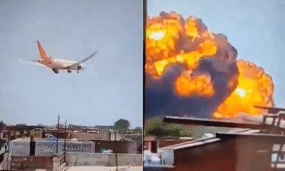 Avião caiu no oeste da Índia segundos depois da decolagem. Foto: Reprodução/X