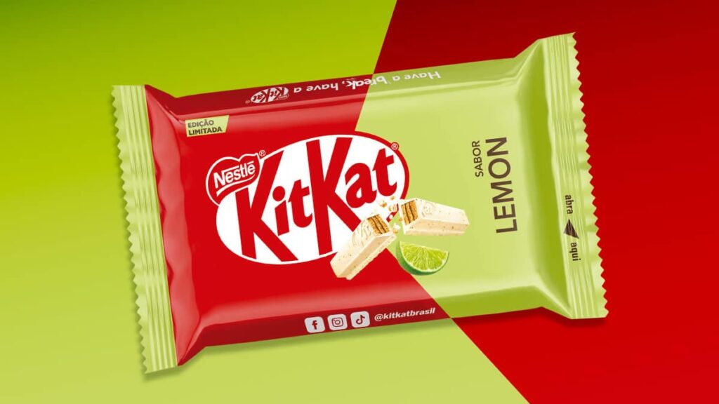 KitKat Limão foi lançado em 2018. Foto: Divulgação