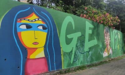 Finalizado em Guarapari, mural do projeto Origens homenageia raízes afro-indígenas e história local. Foto: Divulgação