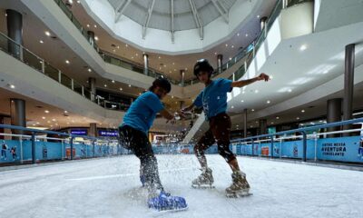 Pista de patinação ficará no Shopping Praia da Costa até o fim de agosto. Foto: Divulgação