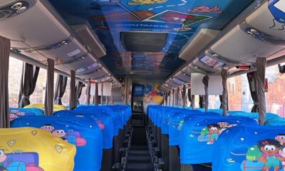 Com visual vibrante e interativo, os assentos são personalizados para envolver as crianças no universo da Turma da Mônica durante a atividade