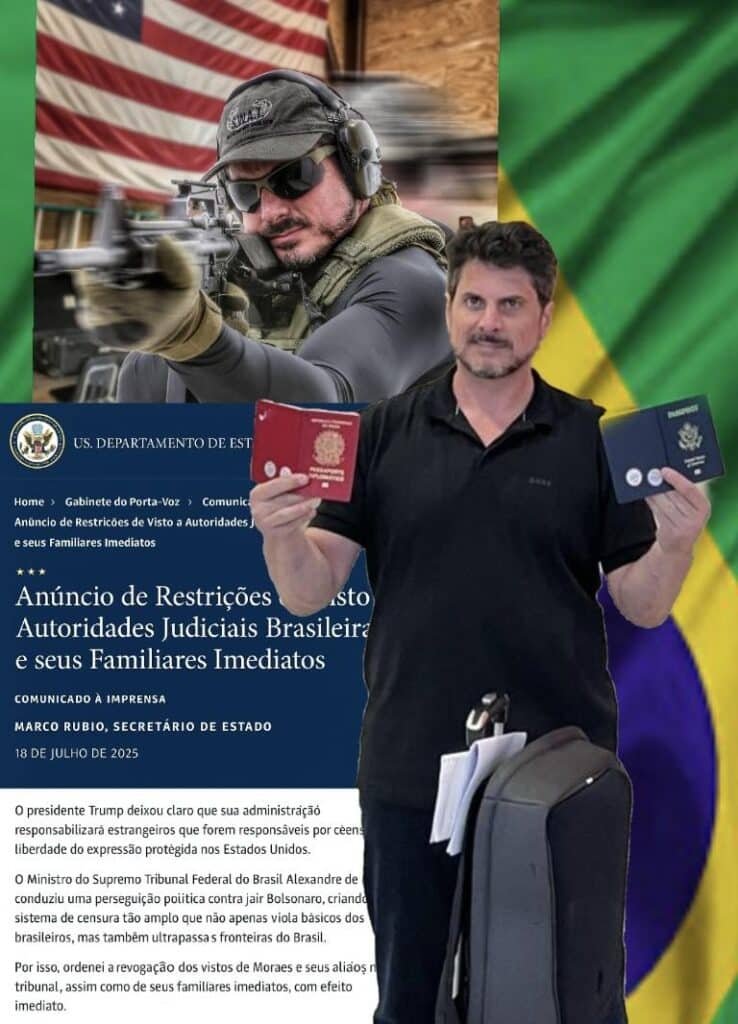 Marcos do Val: malas e passaportes. Crédito: reprodução do Facebook (https://www.facebook.com/marcosdoval2)