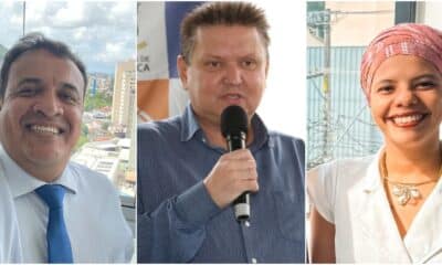 Euclério Sampaio entre Luiz Carlos Gaurink e Ilona Açucena