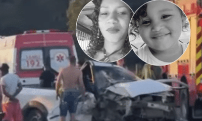 Lauriete Lemos da Silva, de 26 anos, e a sobrinha Cecília, de 2 anos, morreram após a caminhonete em que estavam bater em um poste e capotar na estrada de Jataipeba, em Linhares