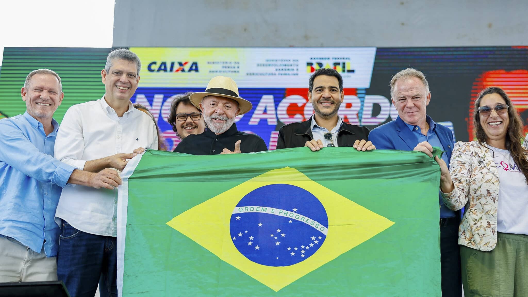 Presidente da República, Luiz Inácio Lula da Silva, durante a cerimônia de apresentação dos avanços do Novo Acordo Rio Doce no Espírito Santo, em Linhares. Foto: Ricardo Stuckert/PR
