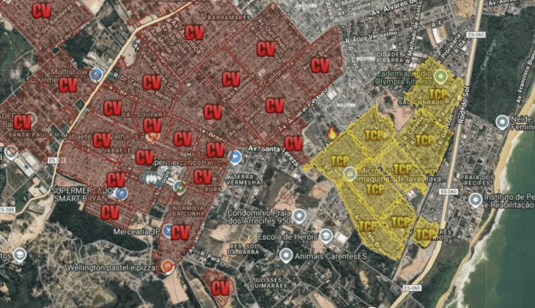Mapa revela avanço de facções em bairros de Vila Velha
