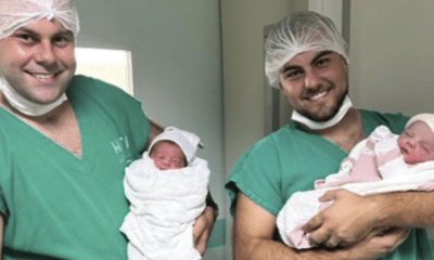 Marcos e Dalton Massante comemoram a chegada dos filhos no mesmo dia. Irmãos, padrinhos e agora pais juntos — uma coincidência que emocionou Cachoeiro