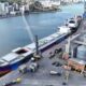 Navio Legendary Diva é descarregado com 33 mil toneladas de fertilizante no Porto de Vitória, em operação inédita com guindaste móvel