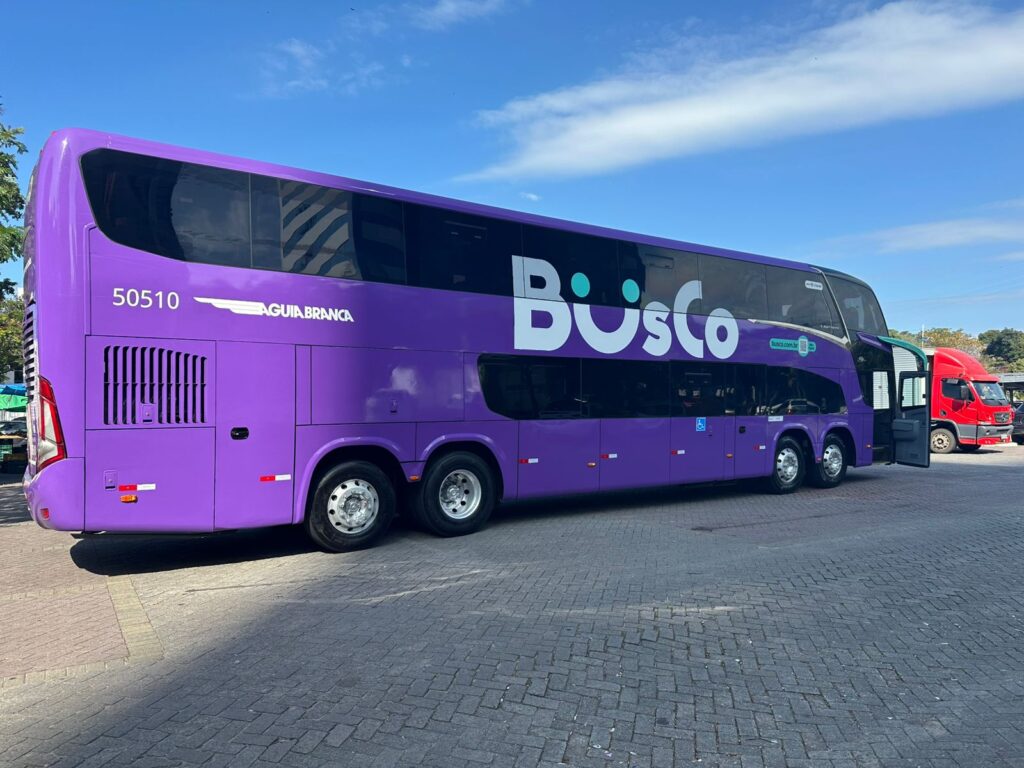 Ônibus da nova plataforma BusCo, que estreia em Vitória com viagens a partir de R$ 49,90