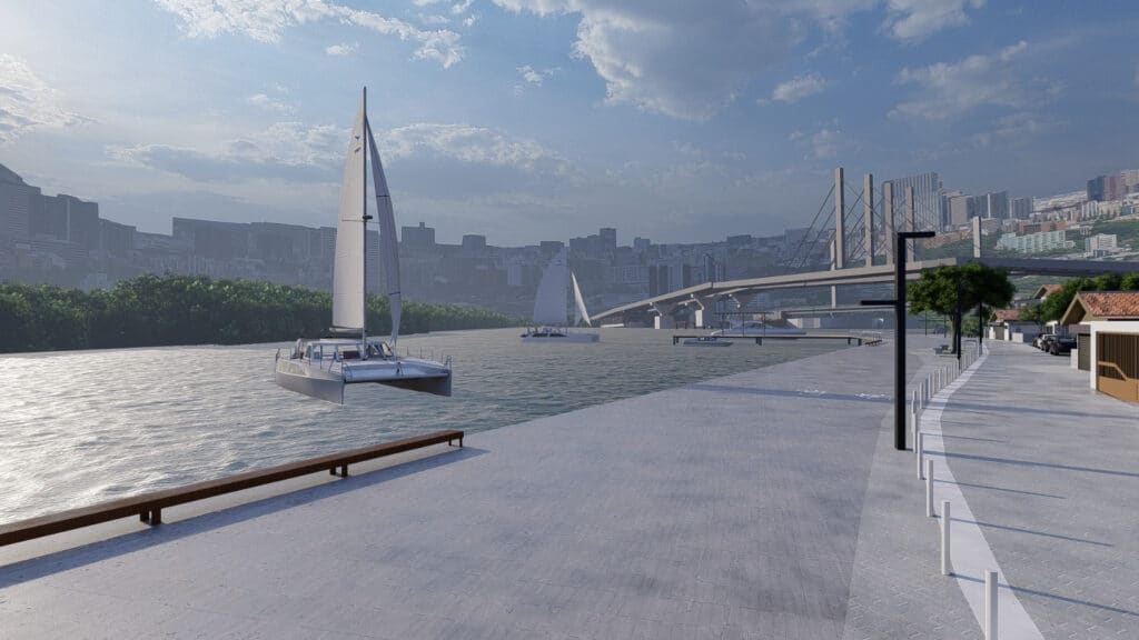 Projeção da nova Orla de Andorinhas, em Vitória