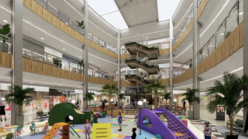 Ambiente central ganhará novo paisagismo, playground interativo e espaços para convivência com estética moderna e integrada