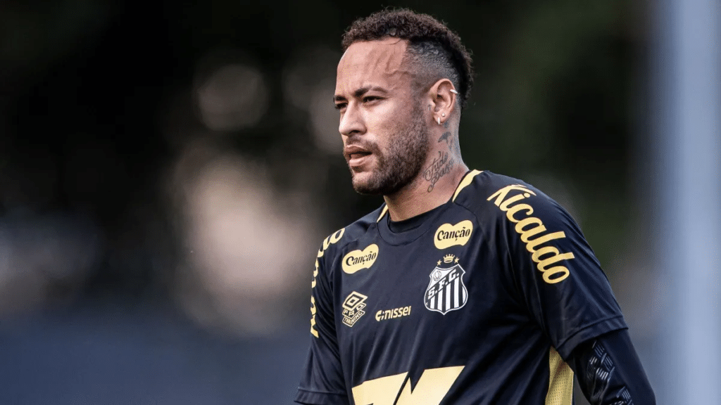 Neymar em treino do Santos. Foto: Raul Baretta/ Santos FC