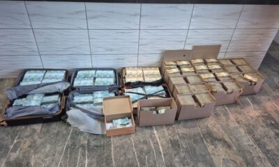 As malas e caixas com dinheiro foram encontradas durante operação da PF. Foto: Divulgação (PF)
