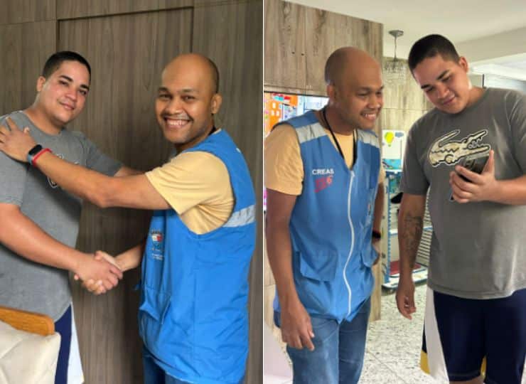 Após 14 anos, o vigilante Gabriel Inácio reencontra o psicólogo Pedro Telles, que o ajudou a deixar as ruas na infância