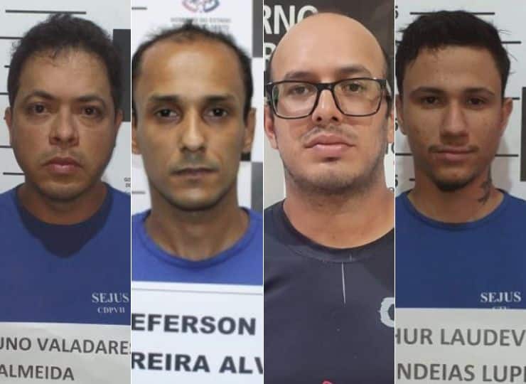 Bruno Valadares de Almeida (mandante), Eferson Ferreira Alves (logística), Arthur Neves de Barros (atirador) e Arthur Laudevino Candeias Luppi (motorista) estão presos