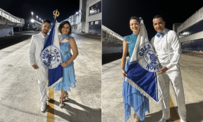 Os novos casais de Mestre-Sala e Porta-Bandeira da Novo Império serão apresentados no domingo. Foto: Divulgação (Novo Império)