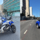 A Guarda de Vitória interditou o trânsito na avenida Beira-Mar para a passagem do comboio milionário. Fotos: Divulgação (Guarda de Vitória)