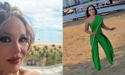 A atriz Gaby Spanic, da novela Usurpadora, está no estado para evento publicitário. Fotos: Reprodução (Instagram)