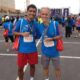 Fabrício Nascimento Ribeiro, major engenheiro aeronáutico, ao lado do pai Geraldo em corrida realizada em São José dos Campos (SP), há 13 anos