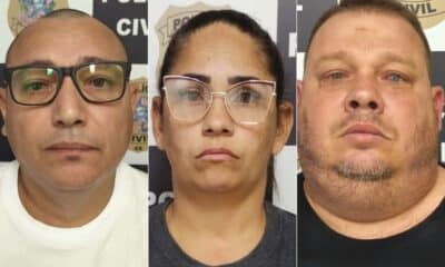 Antônio Orlando Lima dos Santos, de 45 anos, Miriam Oliveira Lovate Silva, de 42, e Ricardo Lopes Castelani, de 44, foram presos suspeitos de aplicar o “golpe da cesta básica” contra aposentados no Espírito Santo