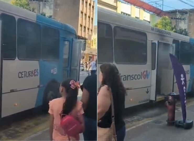 Homem tenta incendiar ônibus do Transcol em Campo Grande após discussão por passagem