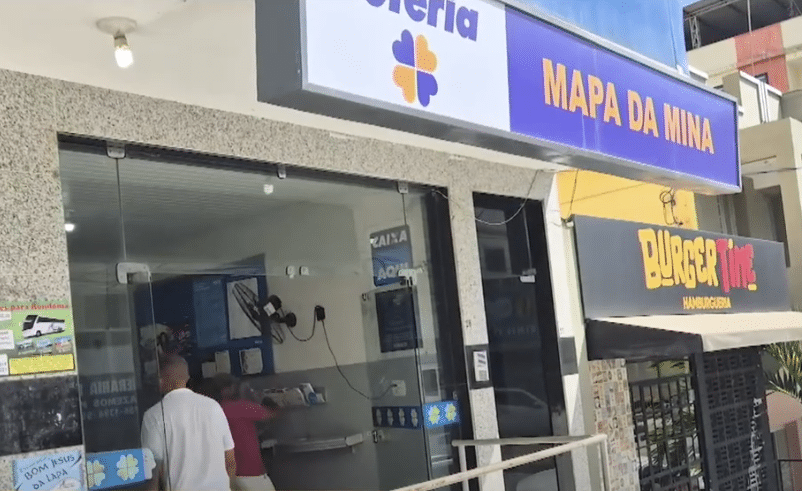 Lotérica “Mapa da Mina”, em Barra de São Francisco, onde foi feita a aposta vencedora da Mega-Sena. O estabelecimento é administrado por Janildon Rocha