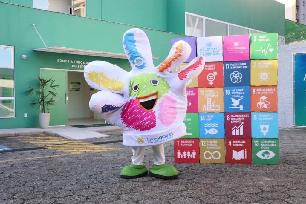 Mãozinha, mascote do Dia de Cooperar. Foto: Divulgação/Sistema OCB-ES
