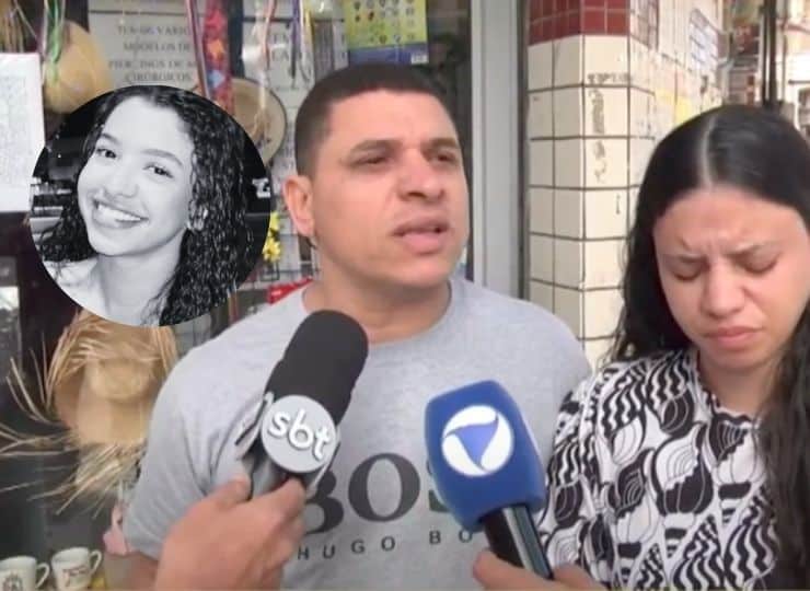 Pais de Sophia Vial, Wendel da Silva e Allini Vial, falam à imprensa e afirmam perdoar os responsáveis pelo assassinato da filha