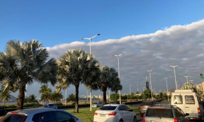 Stratocumulus perlucidus - nuvem vista em Camburi, Vitória. Foto: Sim Notícias