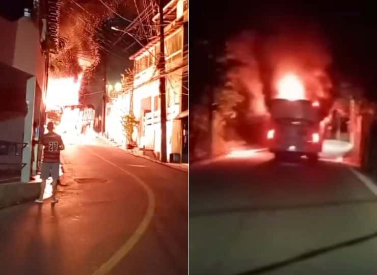 Três ônibus são incendiados e dois apedrejados na Grande Vitória