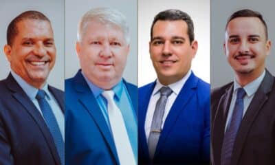 No sentido da leitura: Cleber Serrinha, Wellington Alemão, Saulinho da Academia e Teilton Valim: acusados pelo MPES