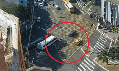 Acidente aconteceu entre as avenidas Desembargador Santos Neves e Nossa Senhora da Penha, em Vitória. Foto: Reprodução