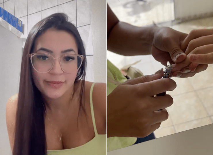 Ana Paula é manicure em Piúma. Foto: Reprodução/TikTok
