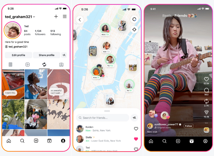 Instagram traz novidades para aproximar os usuários. Foto: Reprodução/Meta 