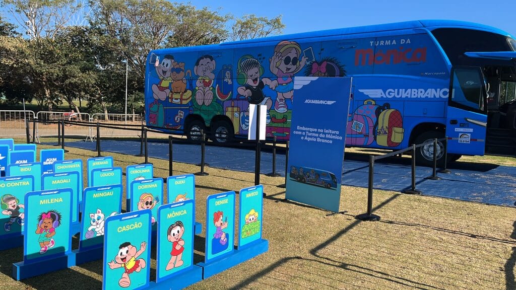 Ônibus da Turma da Mônica faz parte do projeto que realiza atividades em todo o Brasil. Foto: Divulgação