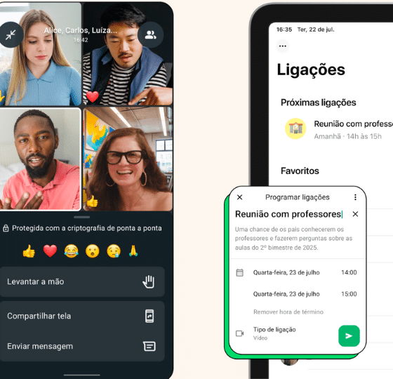 WhatsApp liberou novas funções de ligação. Foto: Divulgação