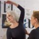 A idealizadora do projeto, Lu Fernandez, ao lado da eterna primeira-bailarina Ana Botafogo, madrinha do Aulão do Bem