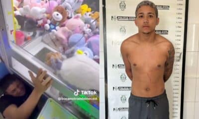 Antônio Marcos Ferreira Filho, conhecido como “Gato Gatuno”, filma furto de brinquedos em shopping e acaba preso