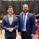 Arnaldinho com Victor Linhalis na Câmara dos Deputados. Foto: reprodução Instagram