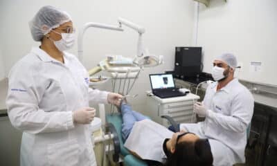 Atendimento odontológico em clínica do Sesc-ES