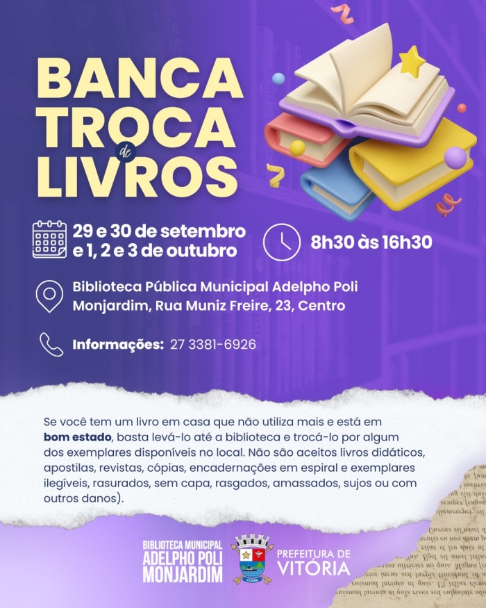 Banca Troca de Livros. Foto: Divulgação