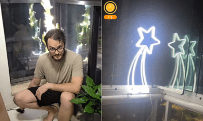 Dois vizinhos iniciaram uma disputa divertida pela melhor decoração de Natal em Vila Velha. Foto: Divulgação