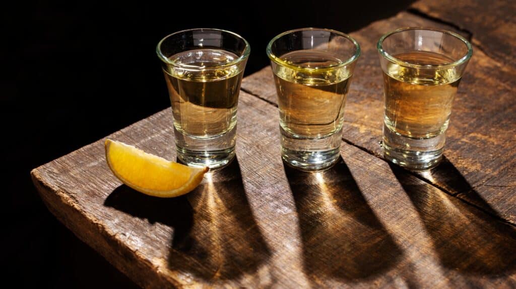 Doses de cachaça artesanal