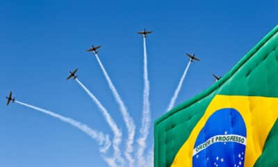 Brasília - DF, 07/09/2011. Esquadrilha da fumaça durante o desfile cívico-militar de 7 de setembro. Foto: Divulgação (Agência Brasil - Roberto Stuckert Filho/PR)