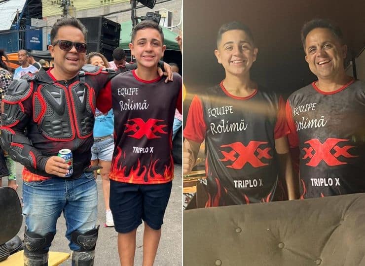 Fabrício Goldener e o filho Nicolas, de 15 anos, vão dividir a pista pela primeira vez na tradicional corrida de rolimã do bairro da Penha, em Vitória