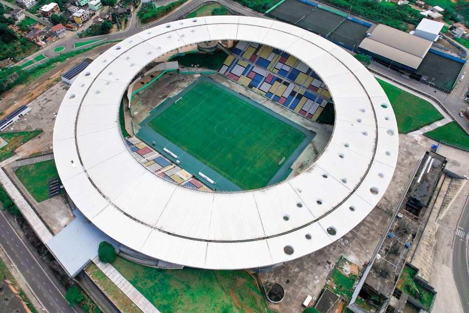 Estádio Kleber Andrade, em Cariacica. Foto: Jordan Andrade/Sesport
